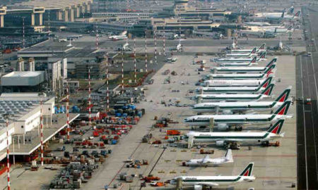 Veduta panoramica dell'aeroporto della Malpensa