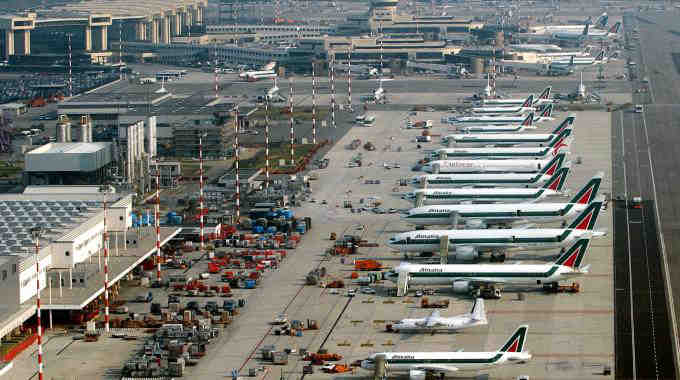 Veduta panoramica dell'aeroporto della Malpensa