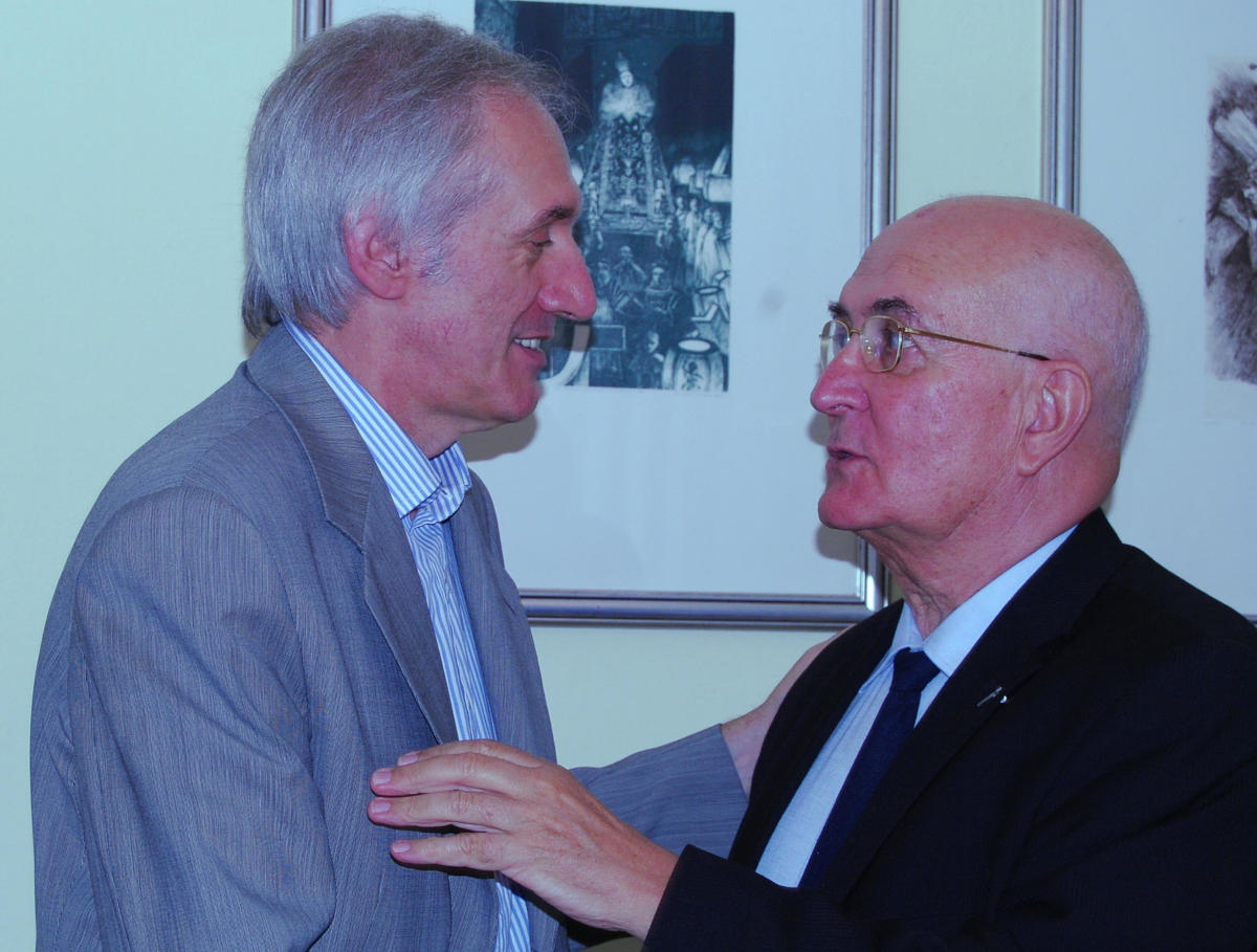 Don Sandro Vitalini con Giuseppe Zois