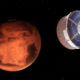 La sonda Perseverance durante il volo verso Marte