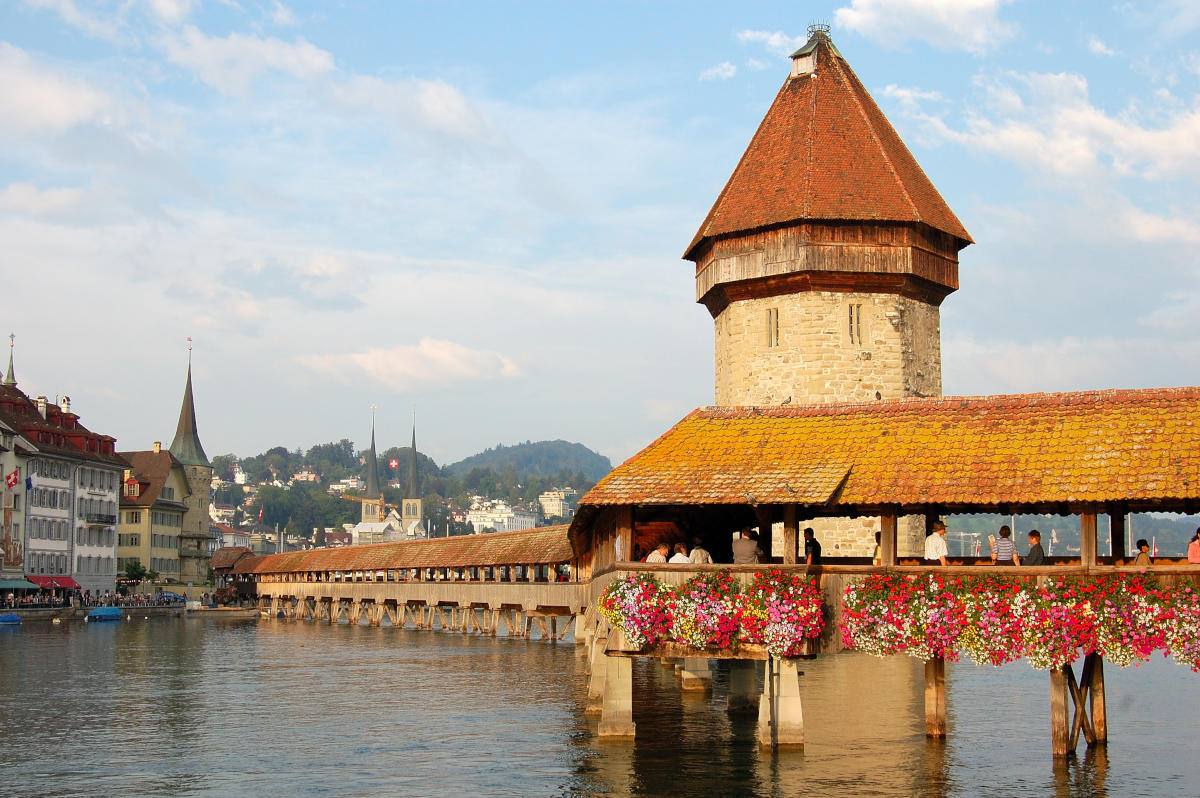 Kapellbrücke a Lucerna in un'immagine del 2006