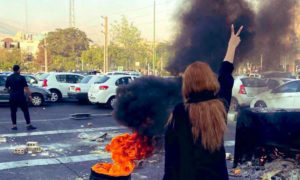 Iran - Giovane dimostrante a Marivan