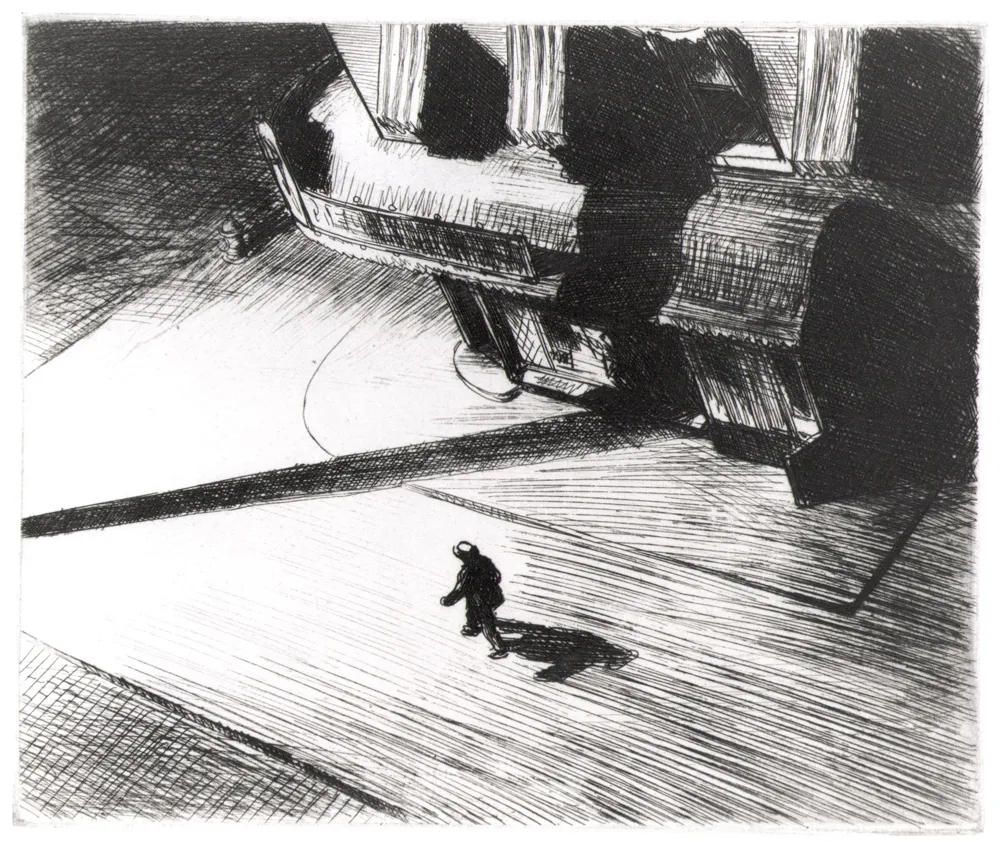 Edward Hopper, "Night Shadows", 1921