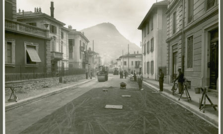 Asfaltatura di via Serafino Balestra, 1930