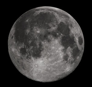 La faccia visibile della Luna vista dalla Terra
