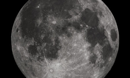 La faccia visibile della Luna vista dalla Terra