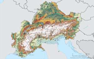 I territori dell’arco alpino facenti parte dell’EUSALP.