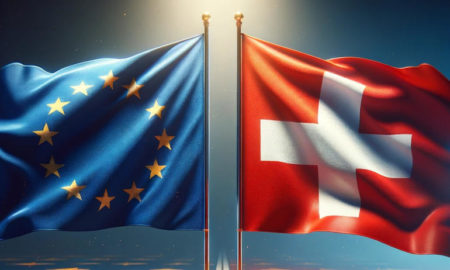 Bandiere Svizzera e Unione europea