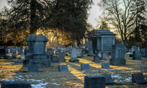 Tombe in un cimitero americano