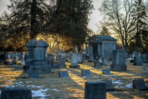 Tombe in un cimitero americano