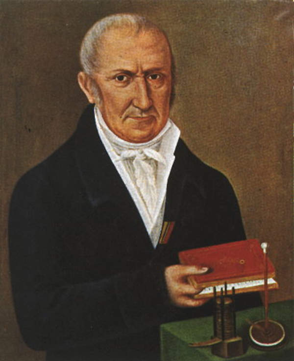 Alessandro Volta da anziano, olio di autore ignoto