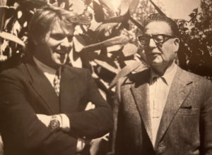 Leo Manfrini con Salvador Allende