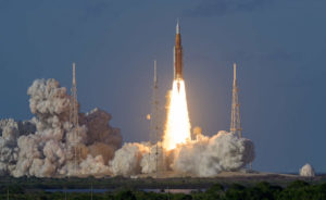 Il decollo di Artemis II da Cape Canaveral (Foto: NASA)