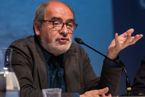 Lo scrittore Vittorio Gallese a ChiassoLetteraria 2026 (Foto: Omar Cartulano)