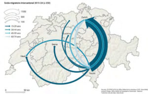 Saldo migratorio intercantonale 2015-2024