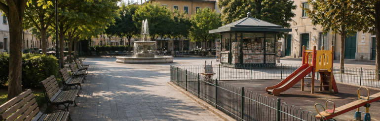 Una piazza - Immagine generata tramite IA