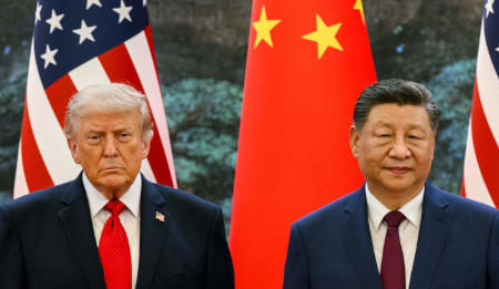 Il presidente USA Donald Trump ricevuto a Pechino dal presidente cinese Xi Jinping il 14 maggio scorso