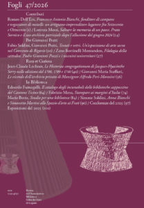 Fogli 47/2026 - Copertina